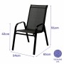 Marbueno Chaise de Jardin Acier Noir 91X54X65 cm 10467: Plus de 300.000 produits de grandes marques en vente directe à prix usin