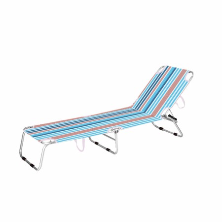 Marbueno Tumbona Plegable Rayas Naranjas y Azules 187X58X24 cm 10466: Plus de 300.000 produits de grandes marques en vente direc