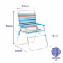 Marbueno Chaise Pliable Aluminium Rayures Orange et Bleu Plage Piscine 52X56X80 cm: Plus de 300.000 produits de grandes marques 