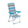 Marbueno Chaise Pliable 5 Positions Aluminium avec Coussin Rayures Orange et Bleu 69X58X110 cm: Plus de 300.000 produits de gran