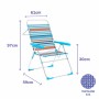 Marbueno Chaise Pliable 5 Positions Aluminium Rayures Orange et Bleu 59X61X97 cm 10464: Plus de 300.000 produits de grandes marq