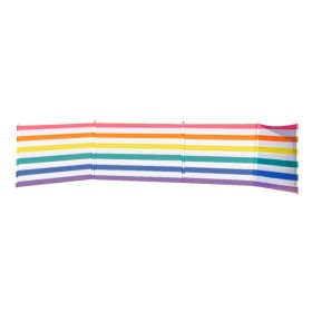 Paravent 5 Poteaux Acier Polyester Rayures Couleurs 480X80 cm Plage, Piscine, Jardin: Plus de 300.000 produits de grandes marque
