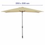 Marbueno Parasol Acier 8 Tiges 200x300 cm Polyester Marron Jardin, Piscine 10492: Plus de 300.000 produits de grandes marques en