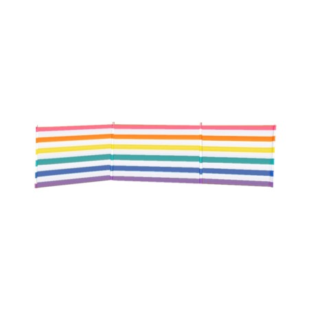 Paravent 4 Poteaux Acier Polyester Rayures Couleurs 360X80 cm Plage, Piscine, Jardin: Plus de 300.000 produits de grandes marque