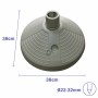 Marbueno Base Parasol Rond 38x38x14 cm 10L Blanc Jardin, Piscine, Terrasse 10502: Plus de 300.000 produits de grandes marques en