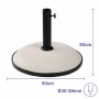 Marbueno Base Parasol Rond 45x36 cm 20KG Blanc Jardin, Piscine et Terrasse 10451: Plus de 300.000 produits de grandes marques en