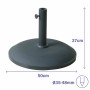 Marbueno Base Parasol Ronde 50x37 cm 25KG Noir Jardin, Piscine, Terrasse 10452: Plus de 300.000 produits de grandes marques en v
