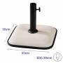 Marbueno Base Parasol Carré Béton 35X35X5,2 cm 11KG Blanc Jardin, Piscine, Terrasse: Plus de 300.000 produits de grandes marques