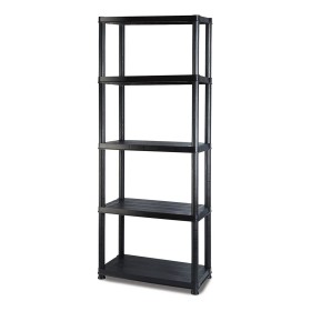 Marbueno Étagère 5 Étagères Plastique Noir 61x31x171 cm Jardin 10538: Plus de 300.000 produits de grandes marques en vente direc