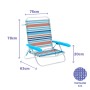 Marbueno Chaise Pliable 5 Positions Aluminium Rayures Orange et Bleu 63X76X78 cm 10463: Plus de 300.000 produits de grandes marq