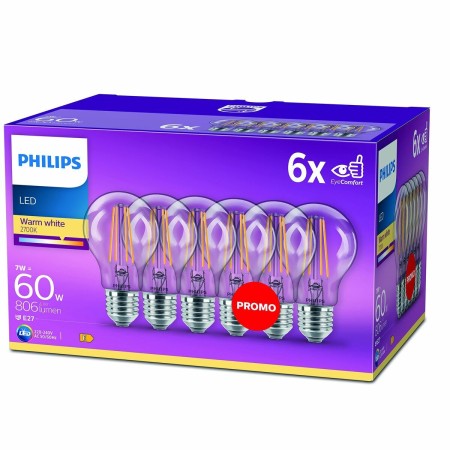 Lampe LED Philips Bombilla Transparent E 60 W (2700k): Plus de 300.000 produits de grandes marques en vente directe à prix usine