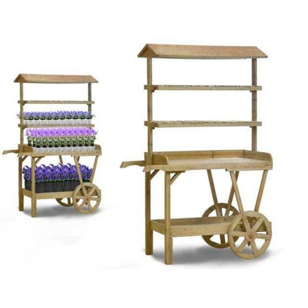 Support à roulettes pour pots de fleurs Ibergarden WP15055 Bois d'épicéa 118 x 176,5 x 58 cm: Plus de 300.000 produits de grande