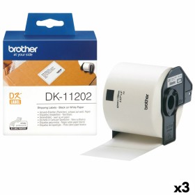 Etiquettes pour Imprimante Brother DK-11202 Noir/Blanc 62 x 100 mm (3 Unités): Plus de 300.000 produits de grandes marques en ve