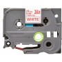 Ruban Laminé pour Etiqueteuses Brother TZE-252 Rojo/Blanco 24 mm: Plus de 300.000 produits de grandes marques en vente directe à