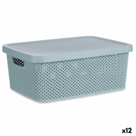 Boîte de rangement avec couvercle Vert Plastique 13 L (28 x 15 x 39 cm) (12 Unités): Plus de 300.000 produits de grandes marques