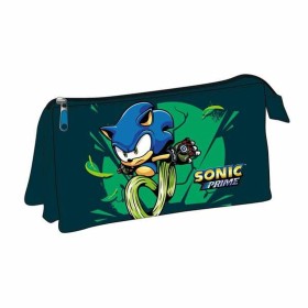 Trousse Fourre-Tout Triple Sonic Bleu foncé 11,5 x 2 x 22,5 cm: Plus de 300.000 produits de grandes marques en vente directe à p