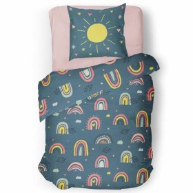 Parure de couette Roupillon rainbow 140 x 200 cm Bleu 2 Pièces: Plus de 300.000 produits de grandes marques en vente directe à p