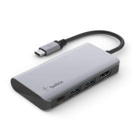 Hub USB 4 Ports Belkin AVC006btSGY Gris Noir Argenté Aluminium: Plus de 300.000 produits de grandes marques en vente directe à p