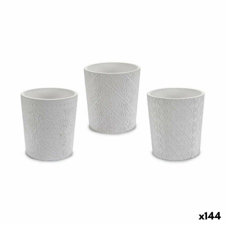 Cache-pot Ibergarden DX43436-F12 Blanc Céramique Modèle 12,3 x 12 x 12,3 cm (144 Unités): Plus de 300.000 produits de grandes ma