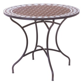 Table d'appoint Persea Blanc Marron Céramique 90 x 90 x 75 cm: Plus de 300.000 produits de grandes marques en vente directe à pr