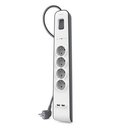 Rallonge 4 prises Schuko avec interrupteur Belkin BSV401VF2M USB x 2 (2 m): Plus de 300.000 produits de grandes marques en vente