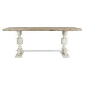 Table de Salle à Manger DKD Home Decor Blanc Naturel Sapin 200 x 90 x 78 cm: Plus de 300.000 produits de grandes marques en vent