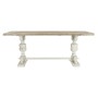 Table de Salle à Manger DKD Home Decor Blanc Naturel Sapin 200 x 90 x 78 cm: Plus de 300.000 produits de grandes marques en vent