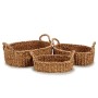 Lot de paniers Avec des poignées Marron 750 ml 1,5 L 3 L 37 x 23,5 x 17 cm 33 x 20 x 15,5 cm 25 x 16 x 13,5 cm (4 Unités): Plus 