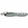 Mangeoire pour chiens Trixie Gris Acier inoxydable Ø 16 cm Double 2 × 0,3 L 47 × 3 × 26 CM: Plus de 300.000 produits de grandes 