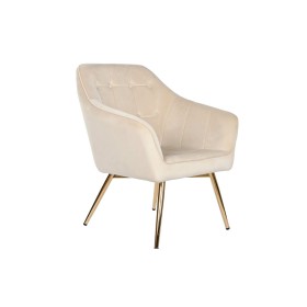 Siège DKD Home Decor Crème Doré Métal 74 x 74 x 90 cm: Plus de 300.000 produits de grandes marques en vente directe à prix usine