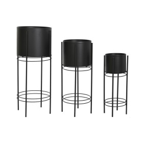 Set de pots de fleurs DKD Home Decor Noir Métal 30 x 30 x 70 cm: Plus de 300.000 produits de grandes marques en vente directe à 
