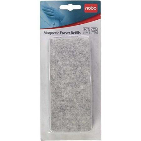 Rechange Nobo Magnétique 10 Unités Effaceur de tableau Gris 7,5 x 16 cm: Plus de 300.000 produits de grandes marques en vente di